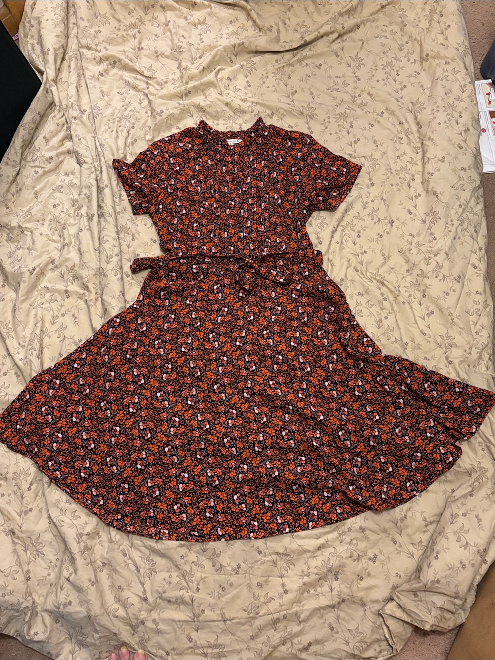 Nanette Lepore Floral Short Sleeve Dress